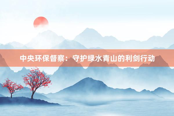 中央环保督察：守护绿水青山的利剑行动